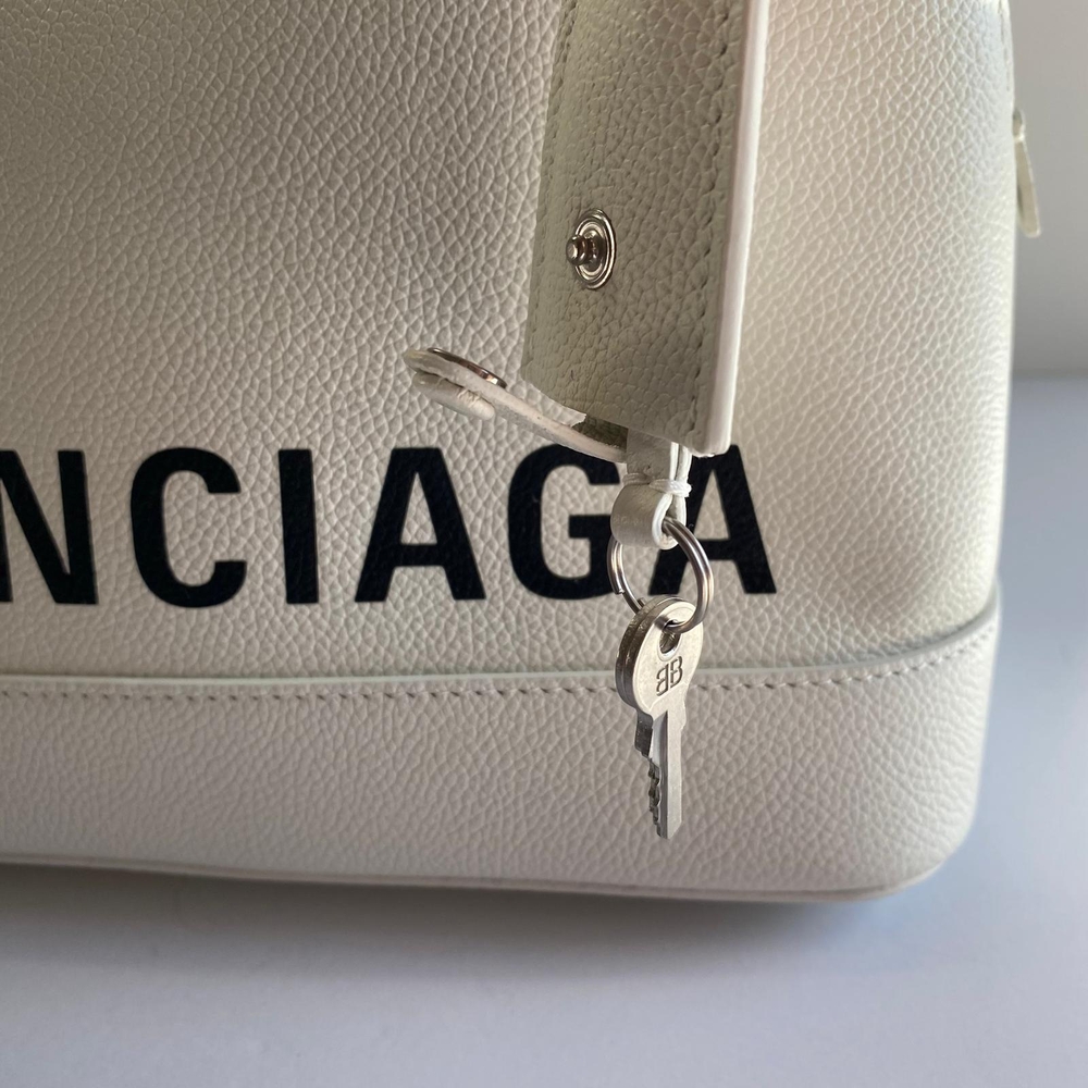 Balenciaga White Women's Bag Ville top handle with removable strap medium - Picture 2 of 16